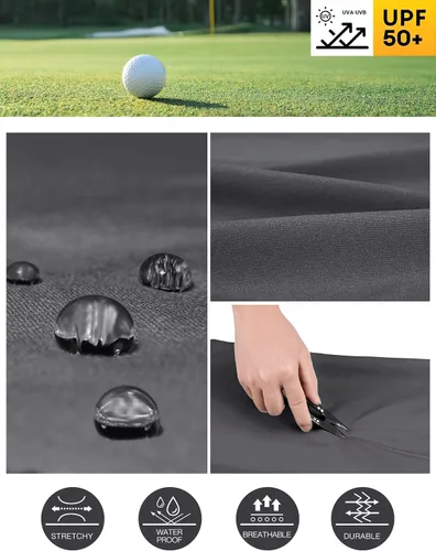 Vista 5 de SPECIALMAGIC Pantalones de golf para hombre, elásticos, ajustados, ligeros, con bolsillos con cremallera