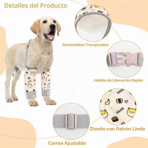 Vista 3 de Coppthinktu - Protector de codo de perro para callos, coderas ajustables