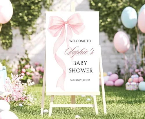 Vista 3 de Letrero personalizado para baby shower, letrero de bienvenida para baby shower, letrero para baby shower, personalizable para niña o niño, letrero