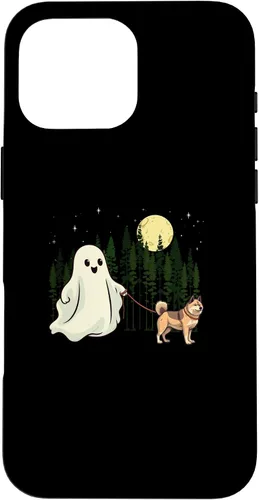 Vista 19 de iPhone 16 Akita Walking Ghost Halloween Funny Kids Costume Case