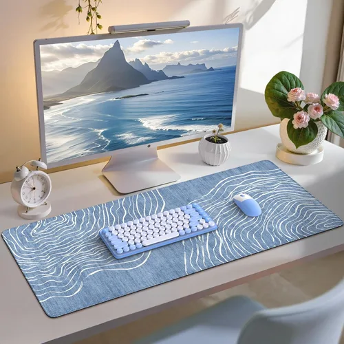 Vista 27 de iCasso Tapete de escritorio, bonita funda de escritorio para mujer, 35.4 x 1-Colorido a cuadros