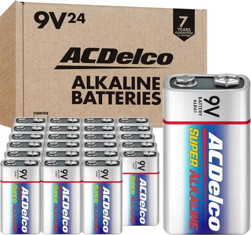 Vista 8 de ACDelco 8 baterías de 9 V, batería súper alcalina de máxima potencia para el hogar y la oficina, 7 años de vida útil, embalaje resellable