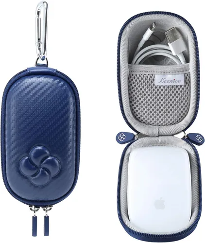 Vista 10 de Funda rígida compatible con Apple Magic Mouse (1, 2 y 3 generaciones), incluye mosquetón (negro)