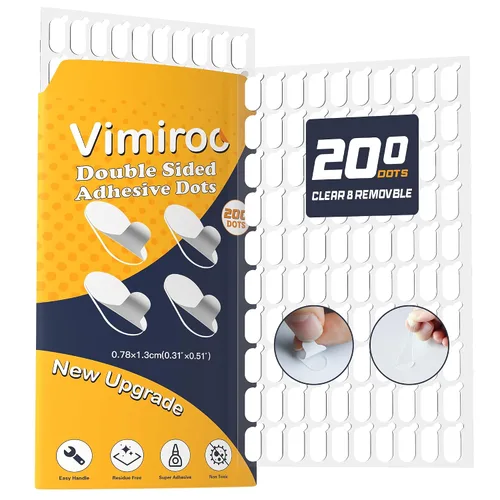 Vista 8 de 100 piezas de tachuelas adhesivas transparentes, puntos adhesivos