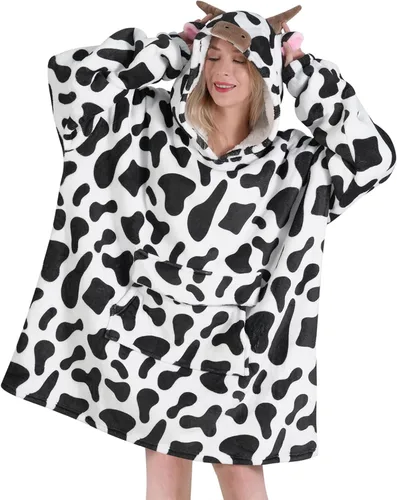 Vista 23 de Fiosnow Sudaderas con capucha de pizza y papas fritas para mujeres y hombres, sudaderas con capucha de tamaño grande para adultos, manta portátil