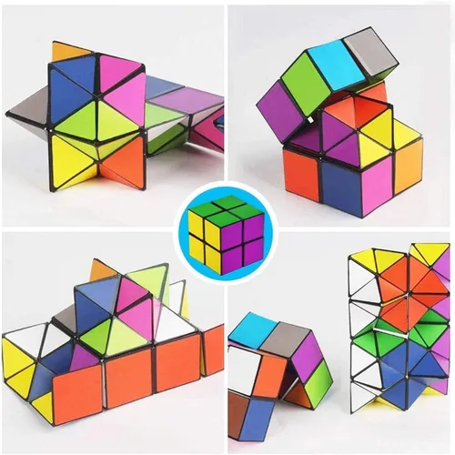 Vista 4 de Juguetes para niños de 8 a 12 años, juego de cubo mágico de estrella para niños de 9, 10, 11, 12 años, juguete clásico de cubo infinito