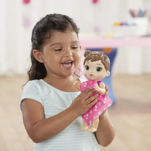 Vista 10 de Baby Alive Splash'n Snuggle Baby - Muñeca de pelo castaño para juegos acuáticos, con accesorios