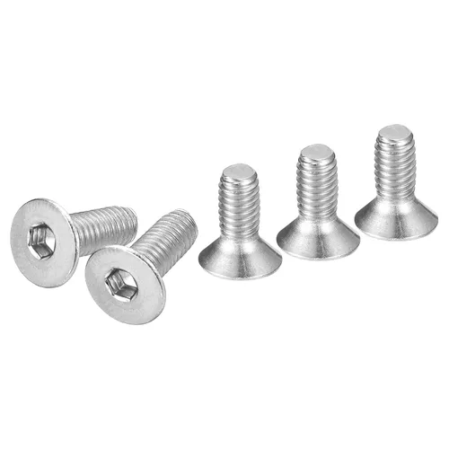 Vista 22 de DTGN Tornillos de cabeza plana con tuerca de vaso hexagonal M3-0.5 x 6 mm, paquete de 100, tornillos de cabeza plana con tuerca hexagonal de acero