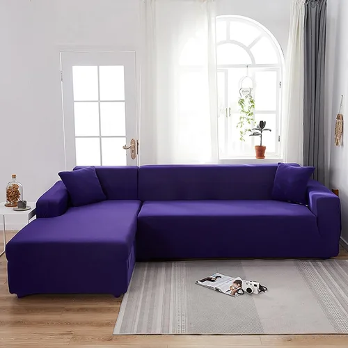 Vista 24 de Konsilsa Funda elástica para sofá en forma de L, funda completa para sofá de 1/2/3/4 plazas, protector de muebles suave, antideslizante, lavable a