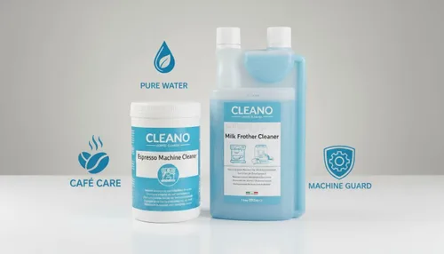 Vista 5 de CLEANO Limpiador espumador de leche, limpiador de espuma de leche para máquinas de café. Alcalino hasta 32 limpiadores y accesorios de barista
