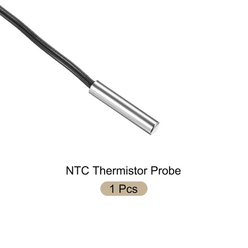 Vista 5 de Sonda de termistor NTC 5K de 6.6 pies de acero inoxidable impermeable con sensor de temperatura, [para transmisor digital de temperatura]