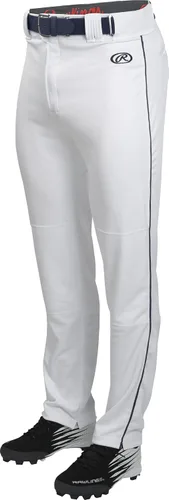 Vista 11 de Rawlings Pantalones de béisbol para hombre de la serie Launch Corte semirelajado de longitud completa Tallas para adultos Ribetes Varios