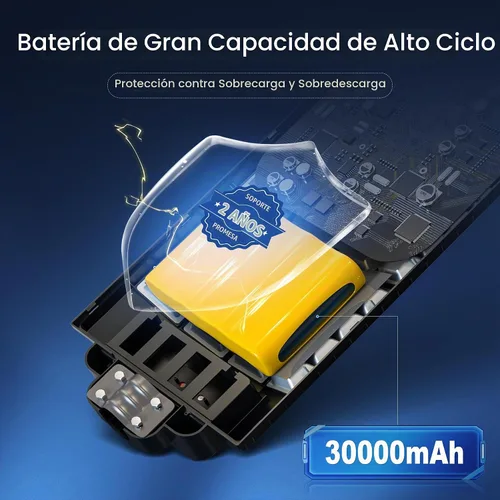 Vista 5 de Luces solares de calle de 8000 W para exteriores, gran angular, luces solares al aire libre del atardecer al amanecer, luz de estacionamiento