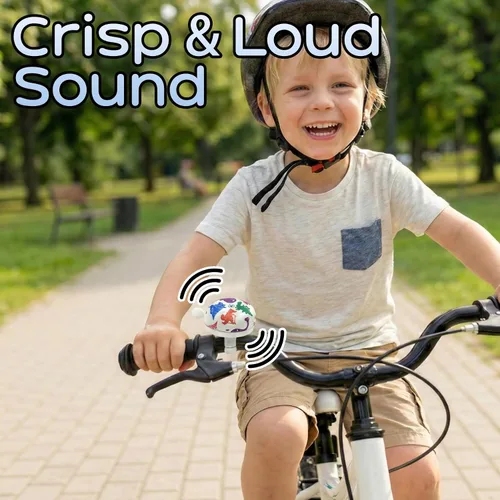 Vista 5 de YihuiKo Campana de bicicleta para niños y adultos, bonita campana de bicicleta con sonido fuerte y nítido, accesorio de ciclismo para la mayoría