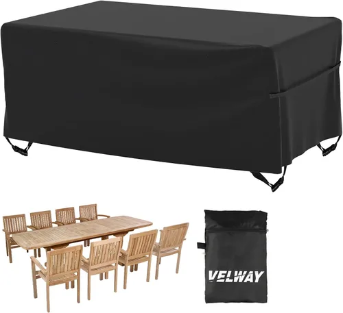Vista 21 de Velway Funda para muebles de patio al aire libre, impermeable, rectangular, para mesa de patio, silla, sofá, 67 pulgadas de largo x 37 pulgadas