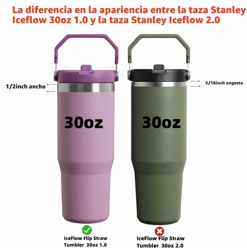 Vista 2 de Pajita de repuesto compatible con Stanley Iceflow de 30 oz con tapa abatible, pajitas de bebida transparentes reutilizables con cepillo limpiador
