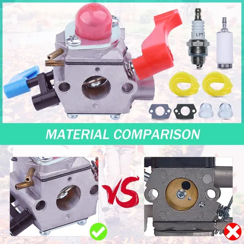 Vista 3 de Adefol BV1650LE Kit de repuesto para soplador de hojas con línea de filtro de combustible para carburador WT-606 WT-784 para C1Q-W11G para Poulan
