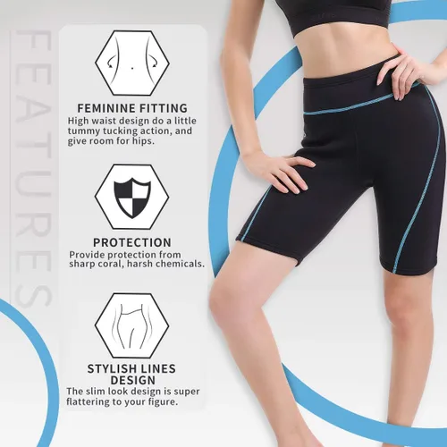 Vista 3 de GoldFin - Traje de neopreno corto para mujer de 2 mm, traje corto de neopreno para deportes acuáticos, surf, buceo, natación, kayak