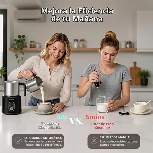 Vista 3 de Espumador de leche desmontable y vaporizador: espuma manos libres
