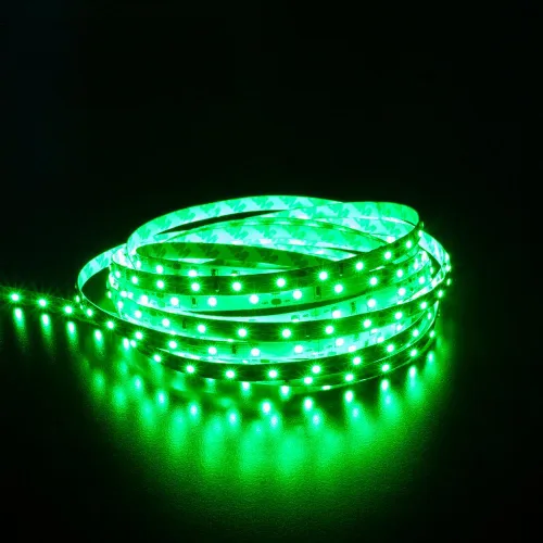 Vista 3 de Tira de luces LED impermeable verde, 16 pies/5 m SMD5050 300 LEDs DC12V cinta LED flexible y cortable (sin adaptador/enchufe de 12V)