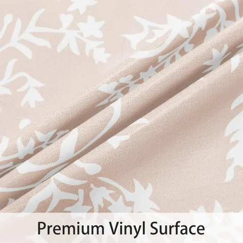 Vista 123 de LIBERECOO Mantel redondo de vinilo ajustable con reverso de franela, borde elástico, impermeable, resistente a las manchas, mantel lavable