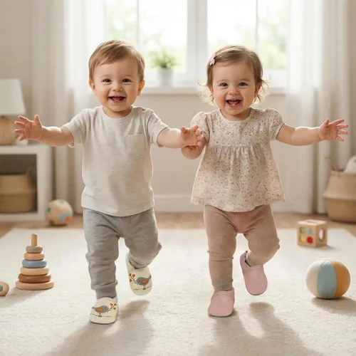 Vista 6 de YALION - Mocasines de cuero suave para bebés, niños y niñas, para gatear y dar sus primeros pasos