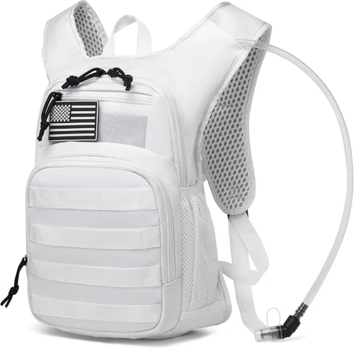 Vista 14 de Mochila de Hidratación Wotony con Vejiga de Agua para Senderismo Paquete de Hidratación Táctico para Hombres Mujeres Mochila de Agua Molle