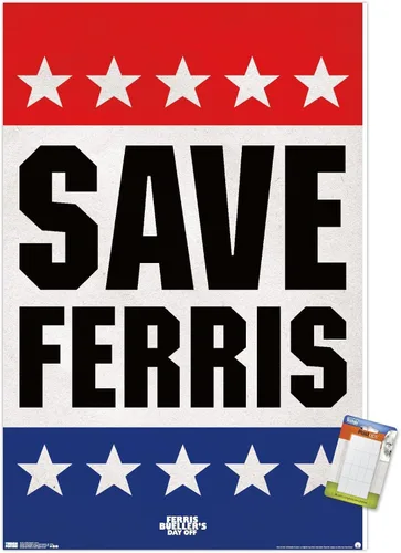 Vista 10 de Trends International FERRIS BUELLER - Póster de pared Save, 22.375 x 34 pulgadas, versión premium sin marco