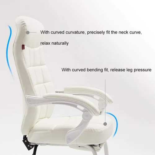 Vista 3 de Sillón elevador para muebles, silla ejecutiva, reclinable, reposapiés ergonómico, oficina (con reposapiés)