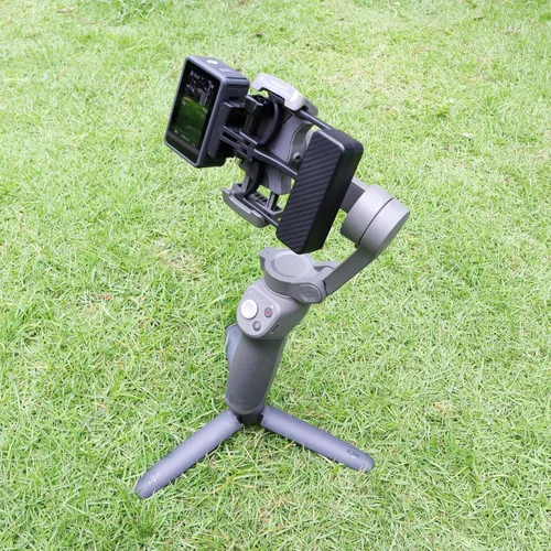 Vista 3 de Adaptador de placa de montaje cardán estabilizador de mano para DJI OSMO 6/5/4/3Action Cámara, negro