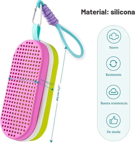 Vista 2 de Mgsarbny - Funda protectora de silicona para gafas de natación, con orificio de drenaje para gafas