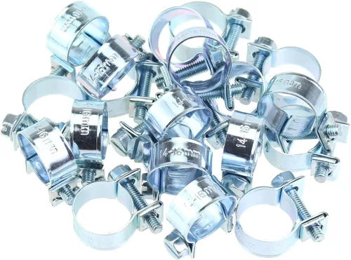 Vista 5 de HELIFOUNER 20 piezas de abrazaderas de manguera de inyección de combustible estilo mini de 7-9mm, abrazaderas ajustables de tubo de clip de manguera