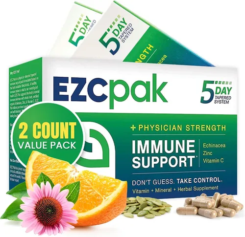 Vista 9 de Suplemento EZC de zinc, equinácea púrpura y vitamina C. Apoyo inmunológico de 5 días, diseñado por médicos, 1, 1