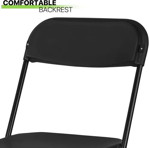 Vista 6 de Magshion Sillas plegables de plástico, paquete de 4 sillas de comedor plegables para bodas, fiestas, eventos, exteriores, interiores, silla ligera