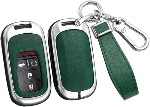 Vista 15 de ontto Funda de cuero para llavero con llavero de metal para llave de automóvil, compatible con Honda Accord Civic HR-V CR-V Pilot Sport SI EX EX-L