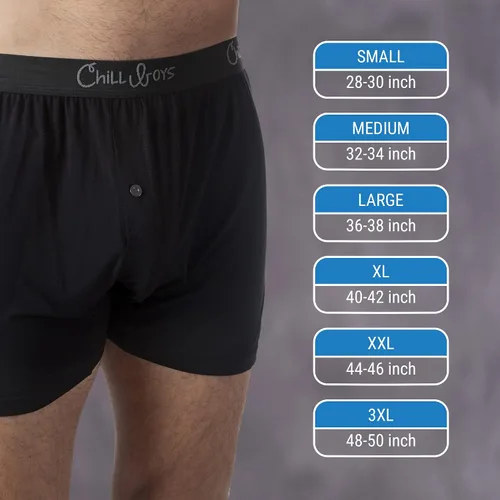 Vista 3 de Chill Boys Viscose from Bamboo Boxers for Men - Cool Comfortable, Soft Breathable Underwear - Boxer Shorts (1 Pack)