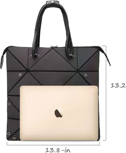 Vista 3 de Bolso geométrico para mujer bolso cuadrado mágico cambiable bolso grande holográfico luminoso bolso cruzado de Halloween regalo único para niños