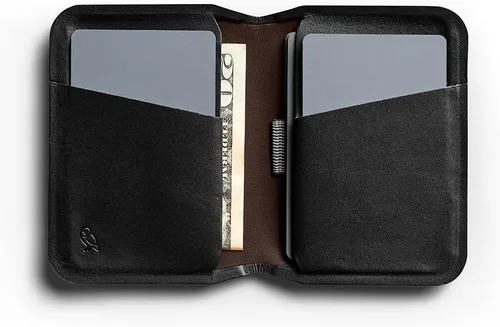 Vista 2 de Bellroy Apex - Cartera delgada de cuero plegable delgada, protección RFID), Raven