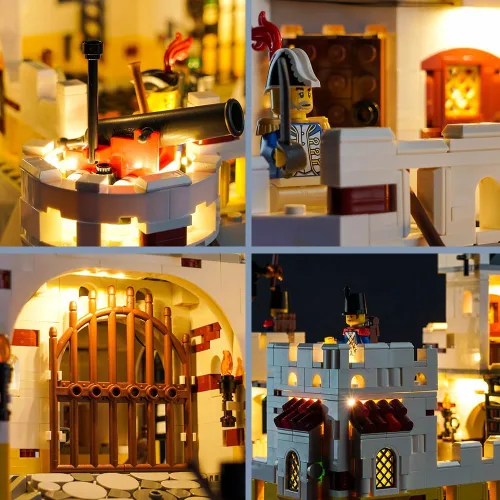 Vista 3 de BrickBling Luz LED compatible con Lego Pirates 10320 Eldorado Fortress Building (sin modelo, solo luces), kit de iluminación creativa compatible