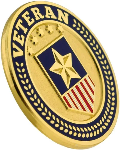 Vista 44 de PinMart Pin de veterano – Pin patriótico americano de solapa o sombrero – Orgulloso de ser retirado ejército, marina, fuerza aérea o cuerpo