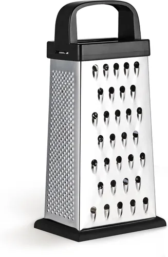 Vista 7 de Rallador de queso, rallador de acero inoxidable de 4 caras, tamaño pequeño, triturador de alimentos para queso, parmesano, verduras, apto