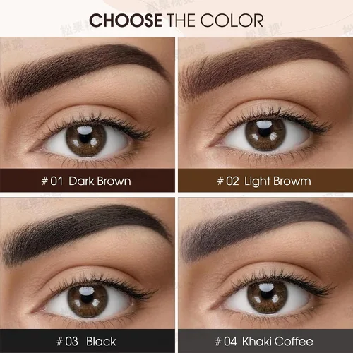 Vista 6 de [Paquete de 2]Lápiz de cejas, resistente al agua, maquillaje de cejas con dos extremos, kit profesional de mejora de cejas con cepillo para cejas