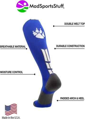 Vista 3 de MadSportsStuff Wild Paw Over the Calf Socks (multiple colors)