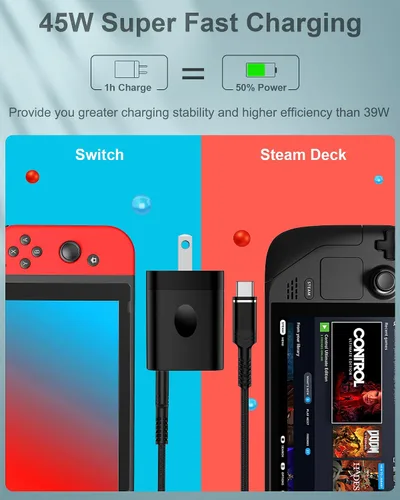 Vista 2 de Cargador para iPhone 17 de carga rápida para Apple 17Pro Air, Steam Deck, iPhone 16e 16 Pro Max, Samsung Galaxy A17 S25, Google Pixel 10 9a, bloque