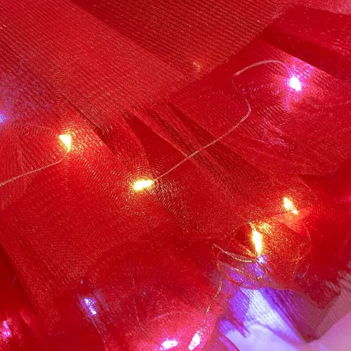 Vista 4 de Faldas de tutú LED para mujer, falda de tul con capas para baile de ballet, faldas iluminadas para disfraz de fiesta