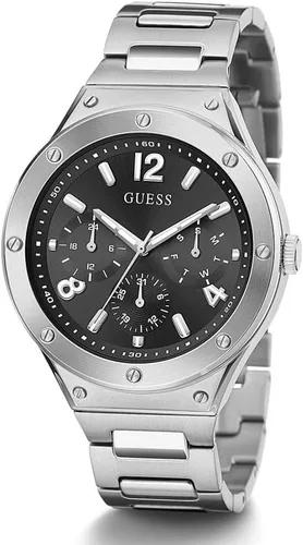 Vista 5 de GUESS US Men's Silver-Tone Multifunction Watch, one