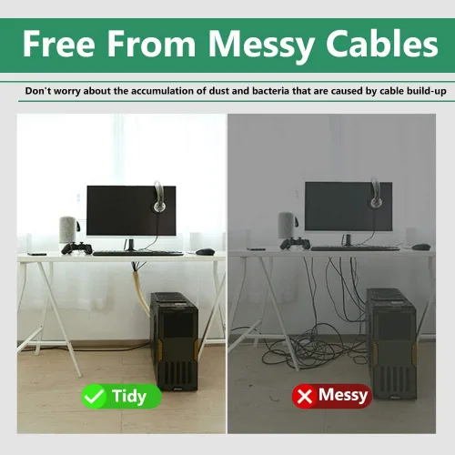 Vista 5 de StangH Organizador de mangas para organizar cables, 19 pulgadas, para el hogar y la oficina, con cremallera, organizador de cables, envoltura