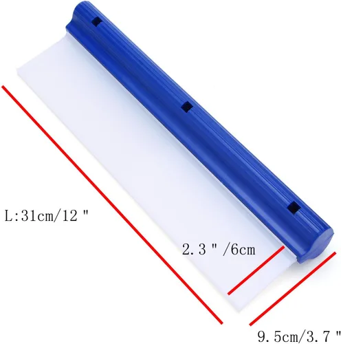Vista 4 de Escobilla de agua flexible para coche, 12 pulgadas, silicona, mango azul