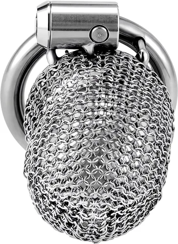 Vista 3 de Dispositivos de castidad masculina Jaulas para polla Malla Flexible Transpirable Bloqueada Pene Jaula Ejercicio para el pene Tease Sexo Bondage
