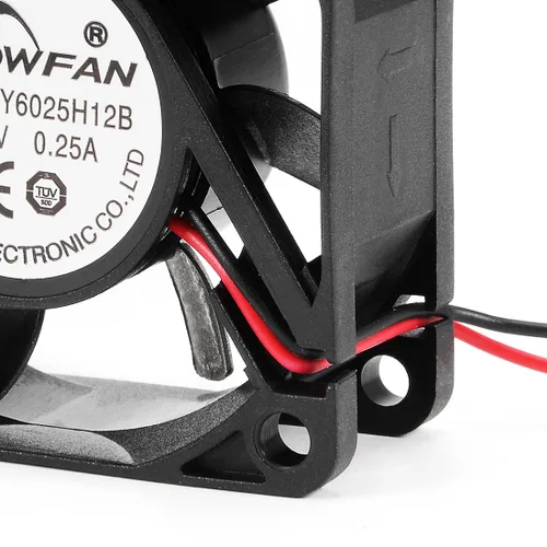 Vista 6 de uxcell Ventilador de refrigeración de 2.362 in x 2.362 in x 0.984 in 12 V CC de larga vida con rodamientos de bolas dobles para PC